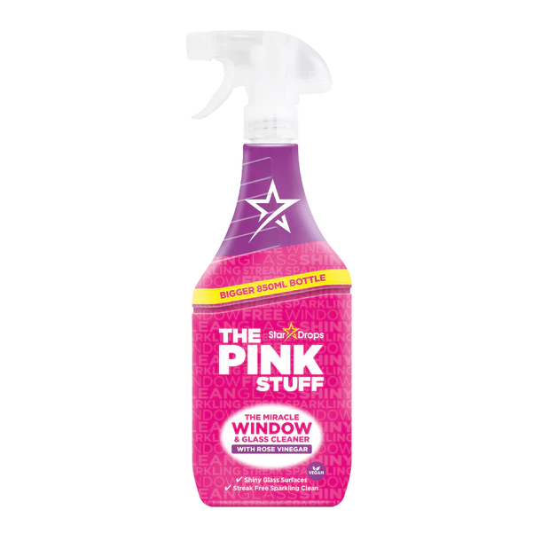 Засіб для миття вікон The Pink Stuff — засіб для миття вікон та скла з трояндовим оцтом